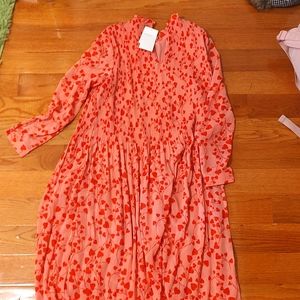 Pink and red h&m dress